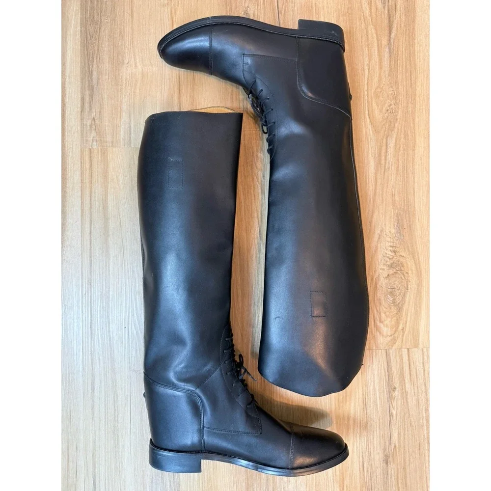 Vintage Amazonas Cavalier Womens Black Leather Riding Boots Sz 10.5M Equestrian